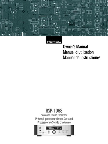 Rotel rsp 1068 - rotel, rsp-1068